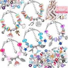 85 Pcs Charm Bracelet Making Kit DIY Charm Bracelet Beads for Adults Kids