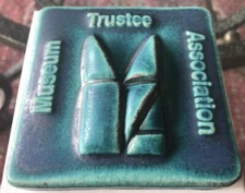 PEWABIC Detroit Pottery Mate Glazed Tile 3.75”