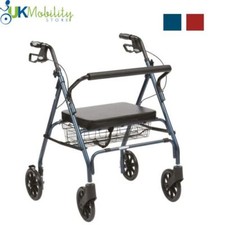 Bariatric Heavy Duty Rollator Lightweight Walking Aid Frame 4 Wheel Walker