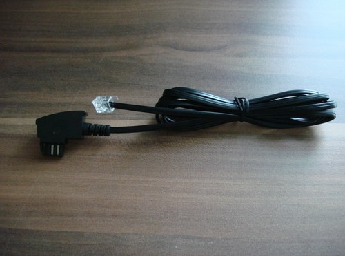 TAE-F Kabel Festnetztelefon an Router anschlissen 1m - Zdjęcie 3 z 3