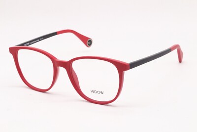 NEW WOOW OPTICAL DREAM BIG 1 COL 2657 MATTE RED BLK AUTHENTIC EYEGLASSES 52-18