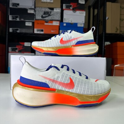 Women's 10 Nike ZoomX Invincible Run 3 USA White Blue Gold NBY