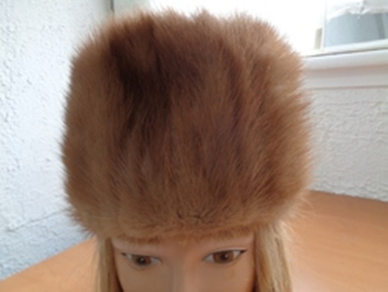 EXCELLENT CANADIAN PASTEL MINK FUR HAT CAP WOMEN WOMAN SIZE  display picture 2