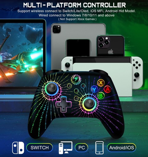 Wireless Switch Controller for Nintendo Switch Controller/Lite/OLED,iOS/Android - Afbeelding 2 van 15