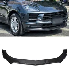 For Porsche Macan Carbon Fiber Look Front Bumper Lip Spoiler Splitter Body Kits