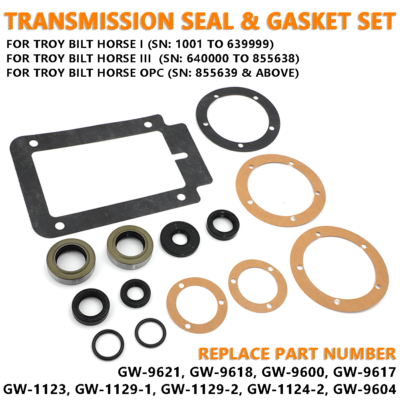 #ad For Troy Bilt Horse I III amp; OPC Tillers Transmission Seal amp; Gasket Kit #GW 1123 $27.99