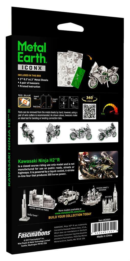 Fascinations ICONX Metal Earth Kawasaki Ninja H2R Motorcycle