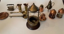 Vintage Brass Dollhouse Miniatures 13 Pieces Made in Holland