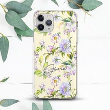 Custom Name Flowers Aesthetic Case For iPhone 7 8 X SE 11 12 13 14 15 Pro Max XR