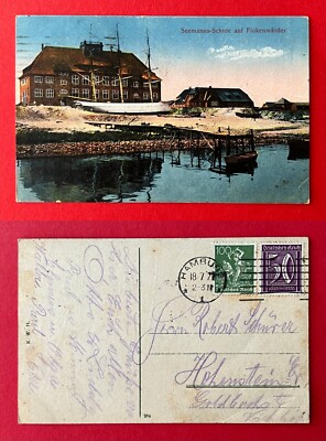 Postcard Hamburg 1927 Sailor School on Finkenwärder (143546