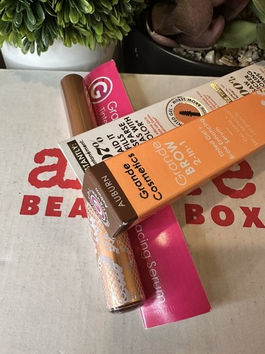 Grande Cosmetics 2 in 1 Brow Gel + Enhancing Serum Full Size .12 oz .AUBURN. - Picture 2 of 2