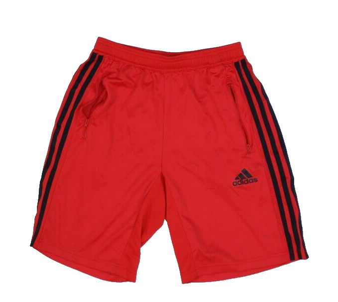 Adidas Red Black Stripes Primeblue Aeroready Drawstring Athletic Shorts  Mens S