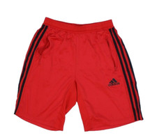 Adidas Red Black Stripes Primeblue Aeroready Drawstring Athletic Shorts Mens S