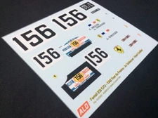 1962 TOUR DE FRANCE #156 FERRARI 250 GTO JO SCHLESSER/HENRI PILLOW 1:18 DECALS