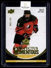 2023-24 Upper Deck Team Canada Prospectus Momentous Yellow Lukas Dragicevic /149