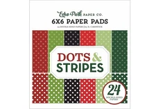 Echo Park Paper DOTS & STRIPES Christmas 6x6 Cardstock Paper Pad DS20039