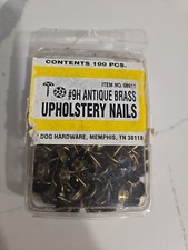 Antique Brass Upholstery Nails 9H