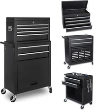 8Drawer Tool Cart on Wheels Multifunctional Removable Rolling Storage Tool Chest