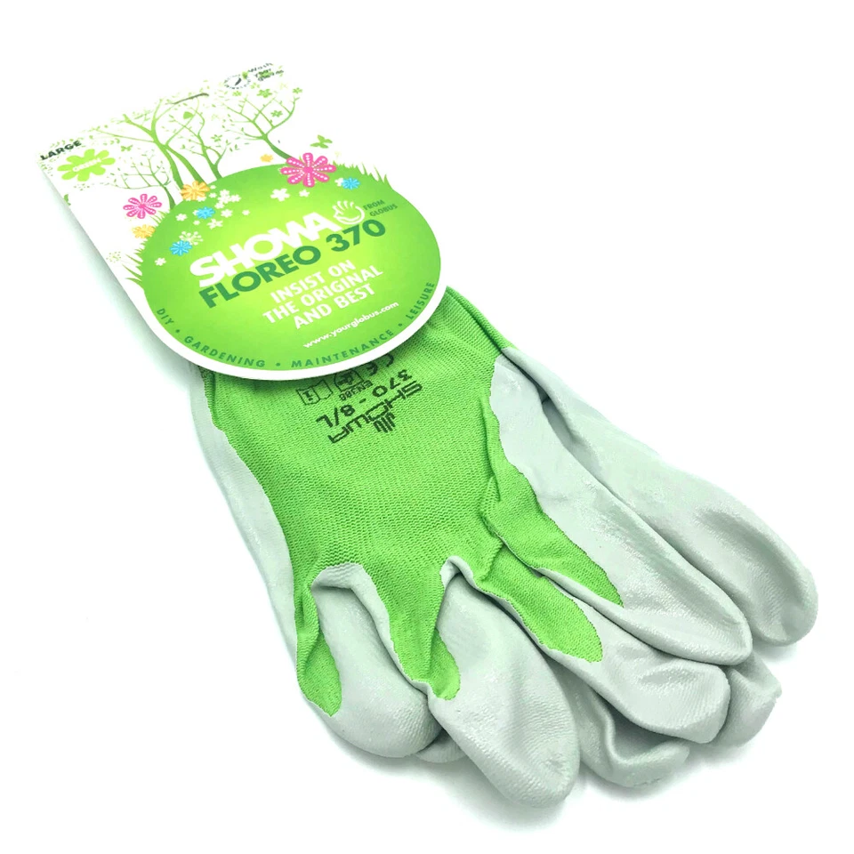 Guanti da giardinaggio leggeri unisex GRANDI VERDI Showa 370 FLOREO palma nitrile