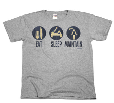 Eat Sleep Maintain Unisex T-Shirt Geschenk Freigabe Verkauf Denim Flugzeug Ingenieur