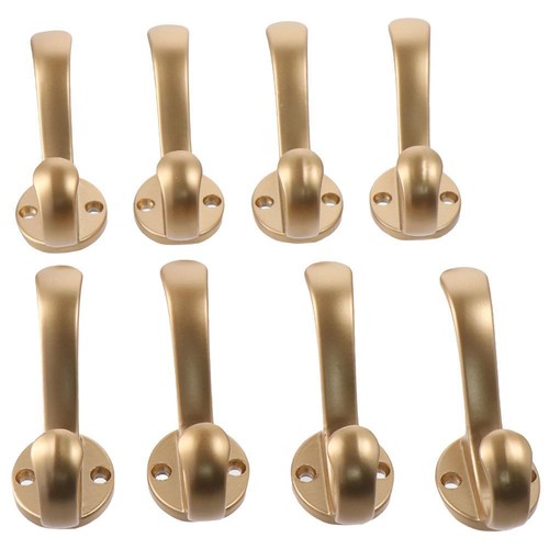 8Pcs Heavy Duty Clothes Hook Gold Coat Holder Rack Wall Bathroom Closet
