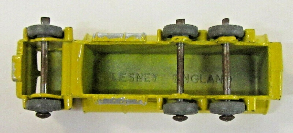 scarce Matchbox #11 ERF PETROL TANKER TRUCK yellow gray metal