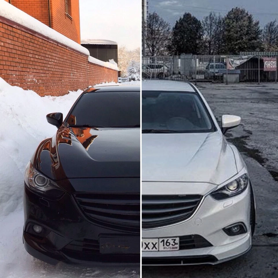 Cubiertas de faros de párpados delanteros pintadas 25D var №2 para Mazda 6 2012-2017 Foto 4 de 4