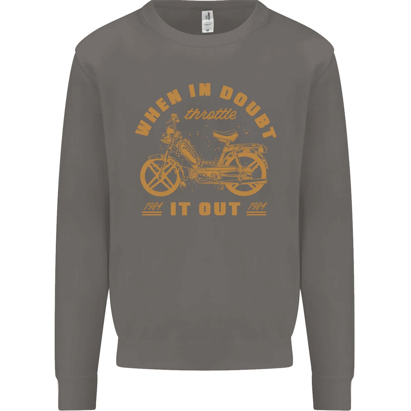 In Doubt Moped Biker Motorcycle Scooter Men's Sweatshirt