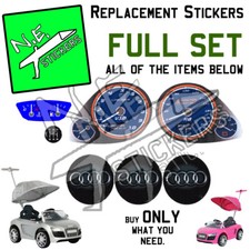 Replacement stickers TO FIT kids Audi R8 push toy car with parent handle