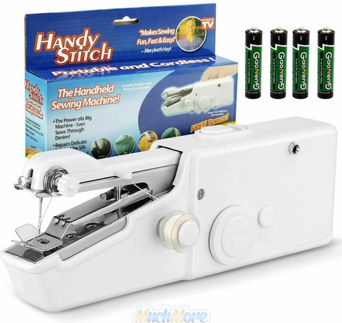 Smart Mini Electric Tailor Stitch Hand-held Sewing Machine w/ 126Pcs Sewing Kit - 第 25/49 張圖片