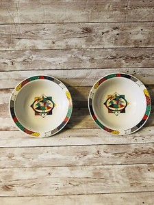 Christmas Studio Nova Cereal Ice Cream Bowl Patchwork Tree Holiday Season