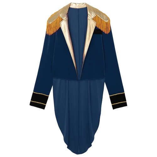 UK Men's Circus Ringmaster Tailcoat Halloween Costume Jacket Performance Outfits - Picture 30 of 40