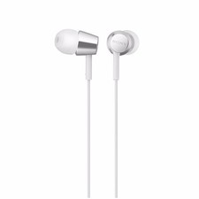 SONY MDR-EX155 Closed Dynamic In-Ear Headphones White NEW from Japan F/S