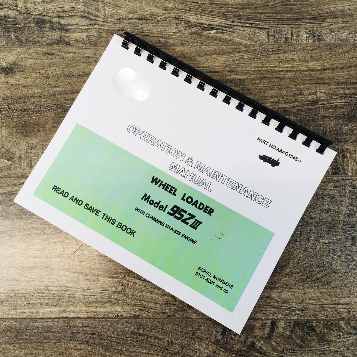 Kawasaki 95Z III Wheel Loader Operators Manual Owners Maintenance