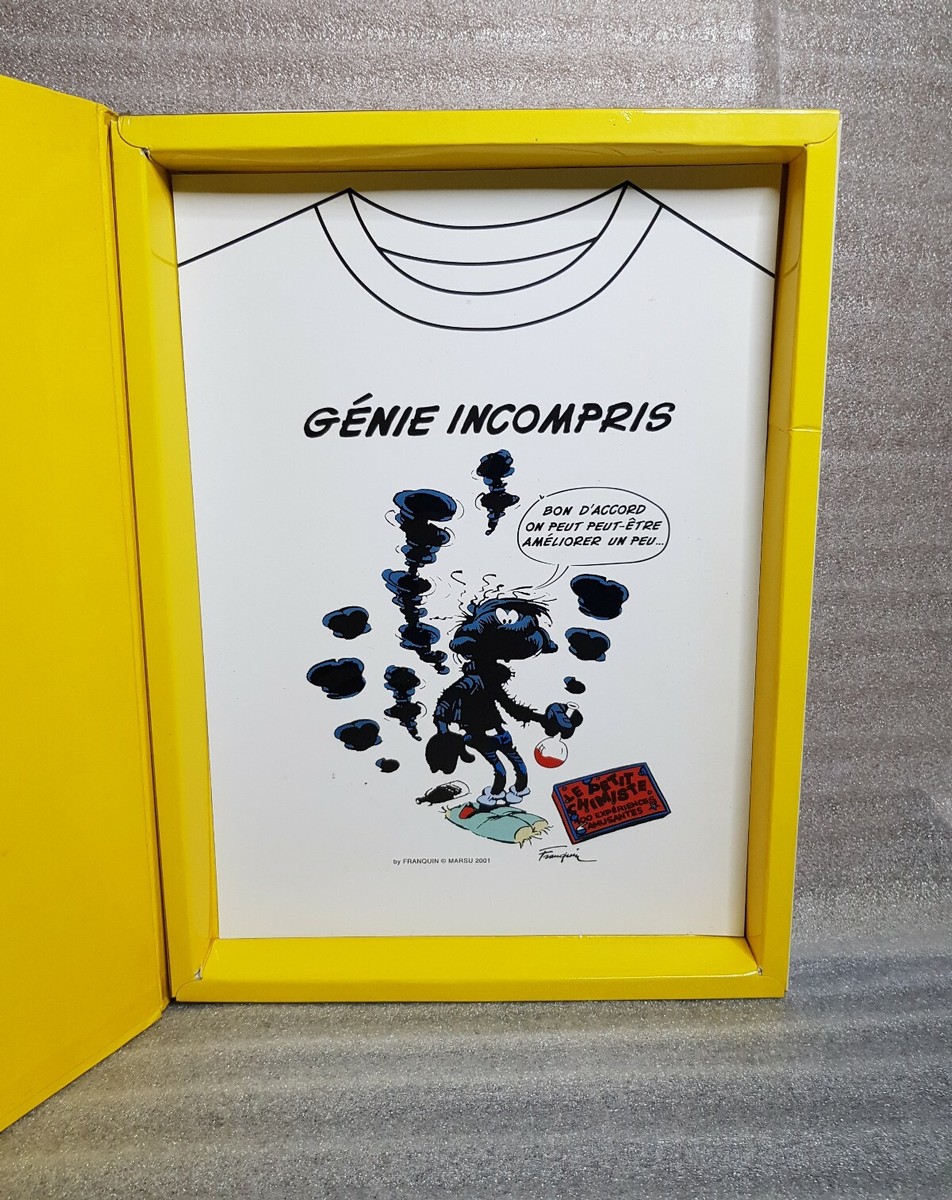 FRANQUIN GASTON LAGAFFE / COFFRET VIDE / TEE SHIRT / FONCTIONNAIRE INCOMPRIS