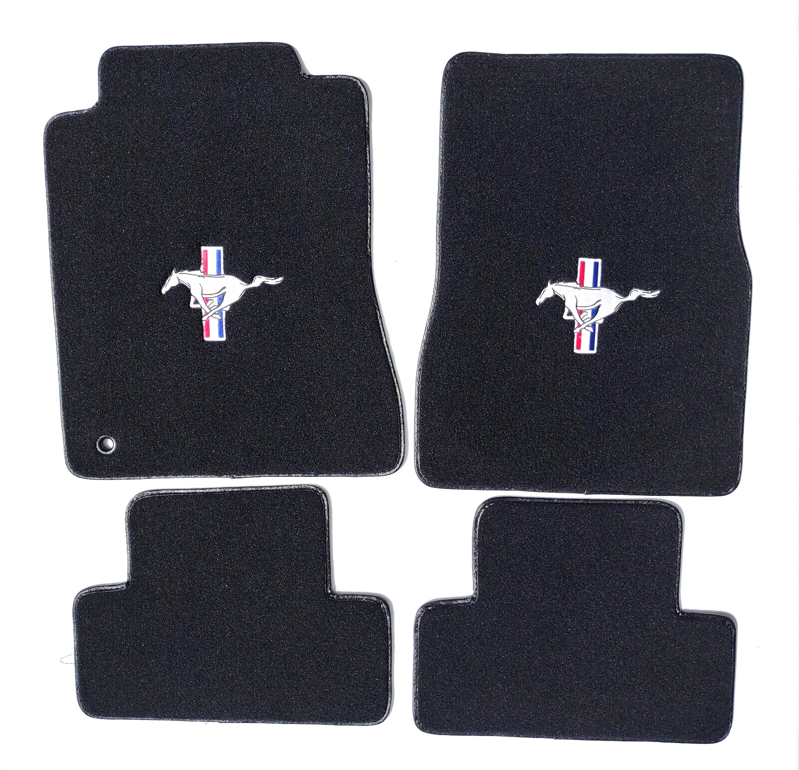Pony/Tri-Bar Logo - Black Carpet Custom Floor Mats Fits 2005-2009 Ford Mustang !