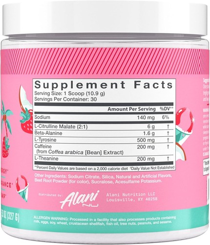 Alani Nu Women's Pre-Workout Energy Fat Loss Focus Mood 30 Serving New 7 Flavors - Picture 2 of 2