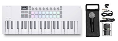 Novation LAUNCHKEY MINI 37 MK4 White 37-key MIDI Keyboard Controller+Microphone