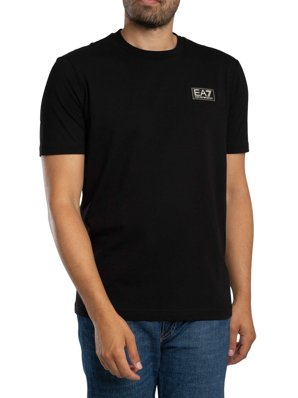 EA7 Regular Chest Box Logo T-Shirt, Back - L