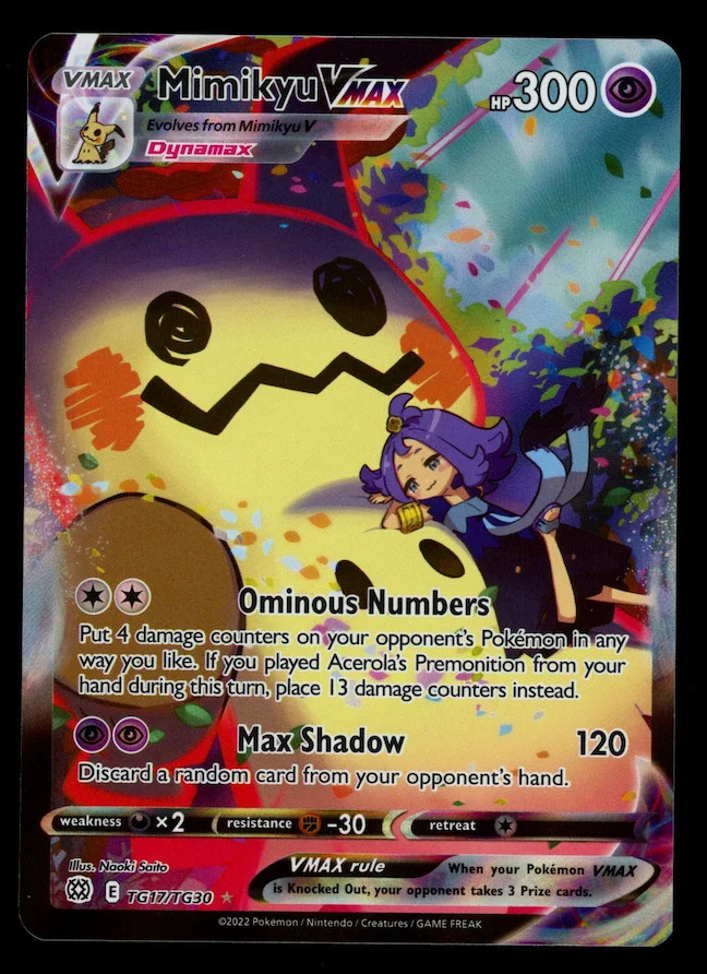 MIMIKYU VMAX 2022 Pokemon SWSH Brilliant Stars Trainer Gallery #TG17/TG30
