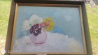 unknown artist acrylic on wooden plank original frame — photo 1