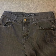 Southpole Collection Jeans Mens 36x30 Black Baggy Wide Leg Y2K Grunge Streetwear