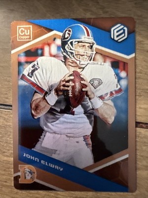 2018 Panini Elements John Elway Metal Card #rd 25/25- Denver Broncos