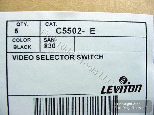 5 Leviton Video Selector Switches 75 Ohm RCA Video Games C5502 - Picture 4 of 6