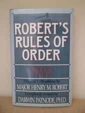 Robert's Rules of Order by Robert, Henry M.,Patnode, Darwin, Good Book