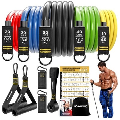 Widerstandsbänder Set Krafttraining Pilates Gummigriffe Türanker Bauch