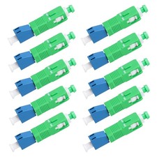 10 PCS Single Mode 9/125m SC/APC Male To LC/UPC Female Optical Fiber Adapter