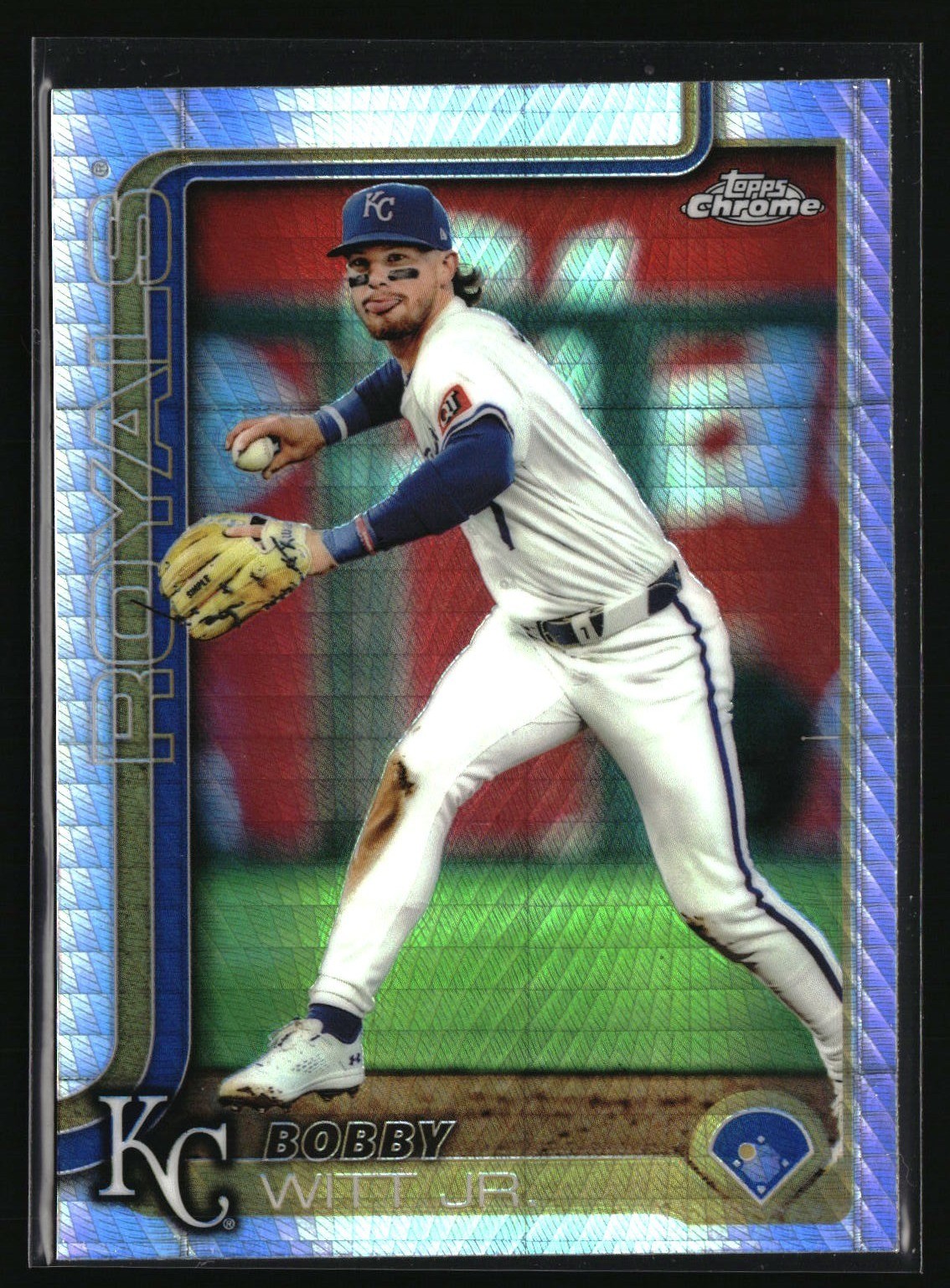 2025 Topps Chrome Prism Refractor Bobby Witt Jr. #93 Baseball Card