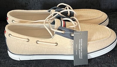 Tommy Hilfiger Men s Size 12 Realm 2 Canvas Boat Shoes TMPECK Beige