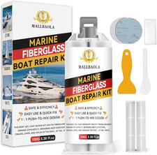 Marine Fiberglass Repair Kit for Boats White Gel Coat Fills Holes Cracks